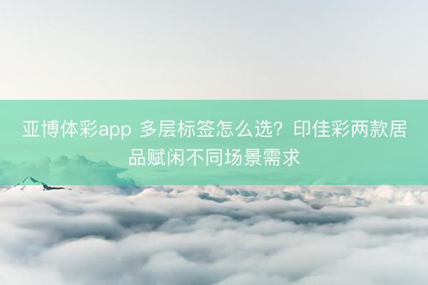 亚博体彩app 多层标签怎么选?印佳彩两款居品赋闲不同场景需求