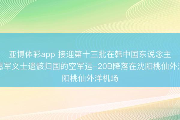 亚博体彩app 接迎第十三批在韩中国东说念主民志愿军义士遗骸归国的空军运-20B降落在沈阳桃仙外洋机场